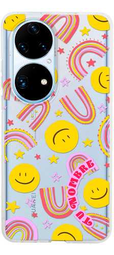 Funda Para Huawei Para Mujer Caritas Felices Con Nombre