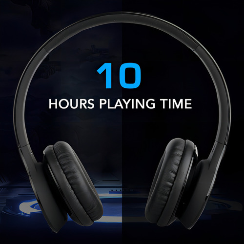 Auriculares Bluetooth Alpha Digital Bh-530-b Con Cubiertas D Color Negro