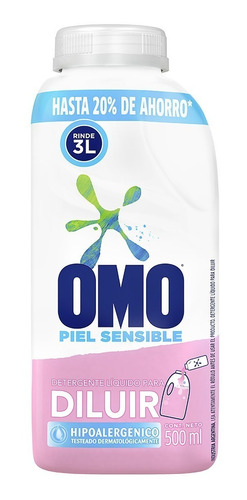 Detergente Omo Hipoalergénico  500ml Rinden 3lt