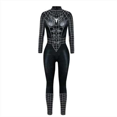 Spider Man Venom Clasico Traje Zentai Disfraz Cosplay Mujer