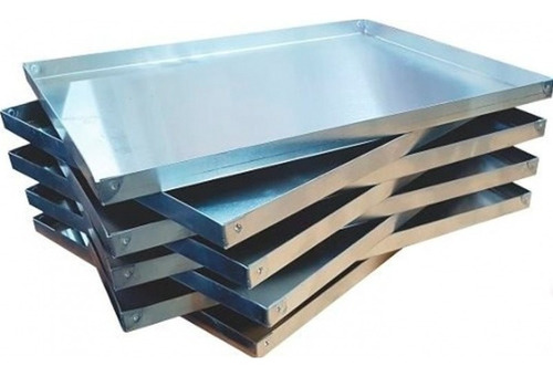 Placa De Aluminio Bandeja Asadera Reforzada 20x30x2 Cm X6
