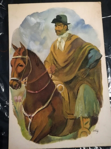 Lotito Saverio Tempera Ilustrador Gaucho Campo