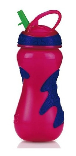 Copo Gator Com Canudo Rígido Retrátil - Rosa - 450 Ml - Nuby