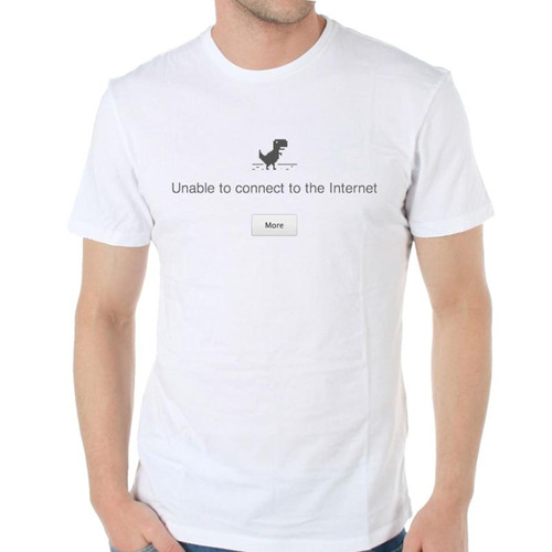 Remera De Hombre Unable To Connect To Internet Dino Nerd