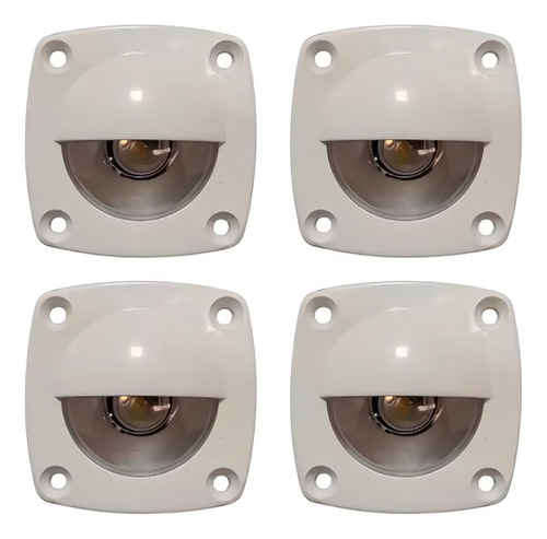 Kit 4 Unidades Luz Cortesia 12v 24v Seavix Universal Barco Luz Branco