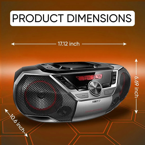 Boombox Portátil Philips Az700 12w Bluetooth Fm Cd Mp3