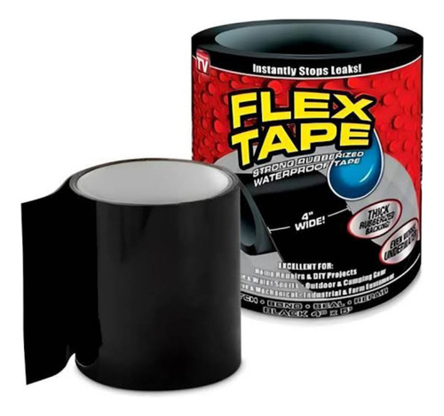 Cinta Negra Flex Tape Cinta Impermeable Resistente Al Agua 