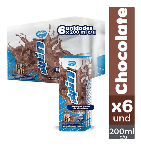 Alpin Leche Achocolatada X 6 - Unidad a $12