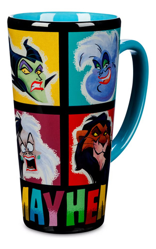 Taza Mug Villanos Disney Original Disney Store De Usa Negro
