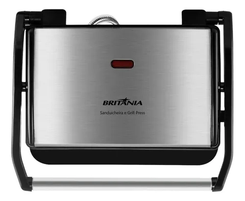 Grill E Sanduicheira Britania Press Inox Preto/inox