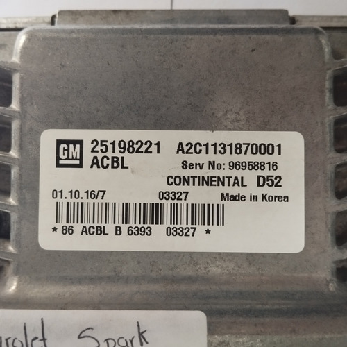 Computadora Chevrolet Spark 2010-2018 Motor 1.2 (Usado)