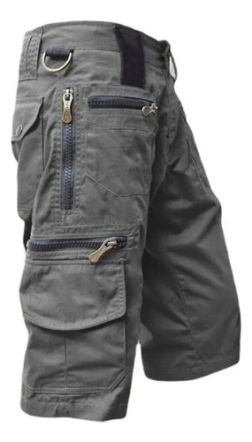 Pantalones Cortos Tipo Cargo De Holgado Algodón Para Hombre
