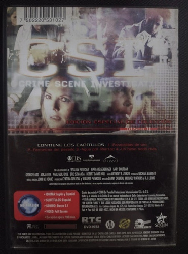 Dvd Csi Las Vegas Primera Temporada Disco 1 (Usado)