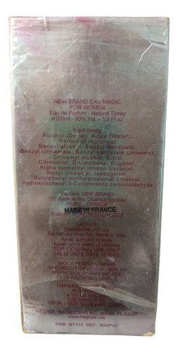 Perfum Eau Magic De New Brand Dama 100ml Daño Caja Minimo