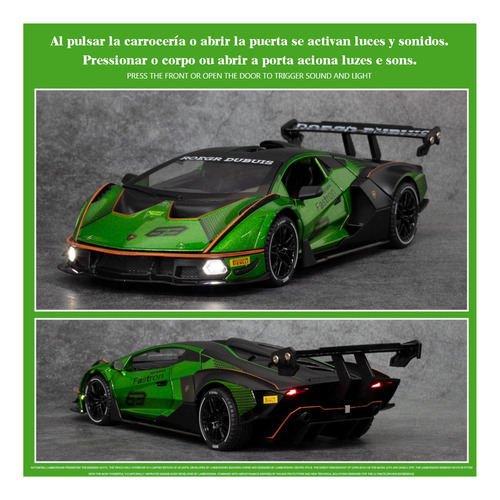 Lamborghini Essenza Scv12 Miniautos Metal Con Luces Y Sonido