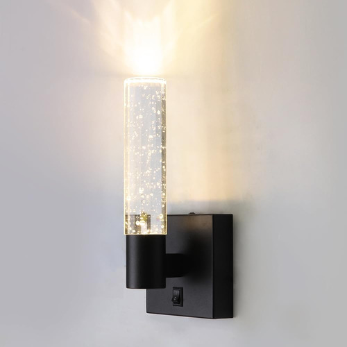 Masivel Aplique De Pared Negro Con Botón De Interruptor Lámp