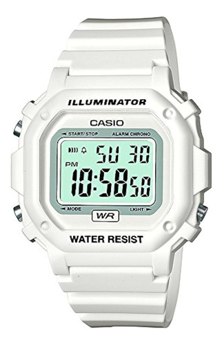 Reloj Digital Blanco Casio F-108whc-7bef Para Hombre