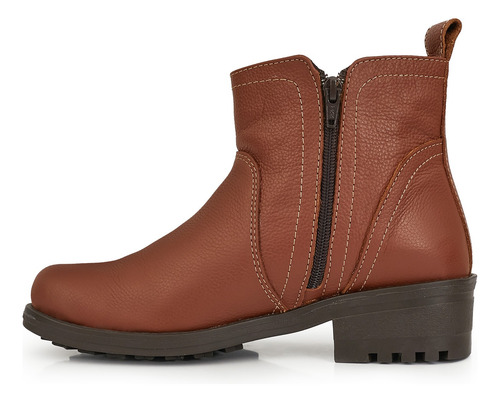 Bota Botineta Cuero Mujer Briganti Goma Confort Mcbo24657 Fl