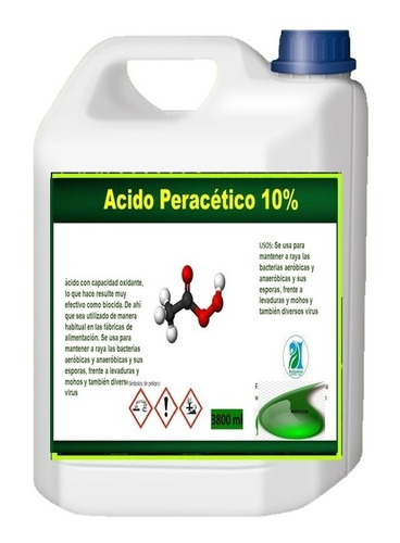 Ácido Peracetico Desinfectante Industr - L a $14700