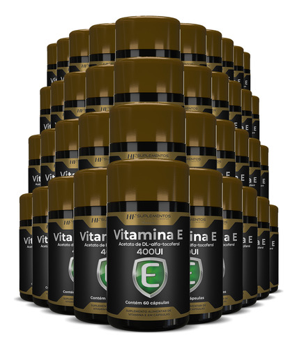 40x Vitamina E 400ui Alfa Tocoferol 60 Caps Hf Suplements