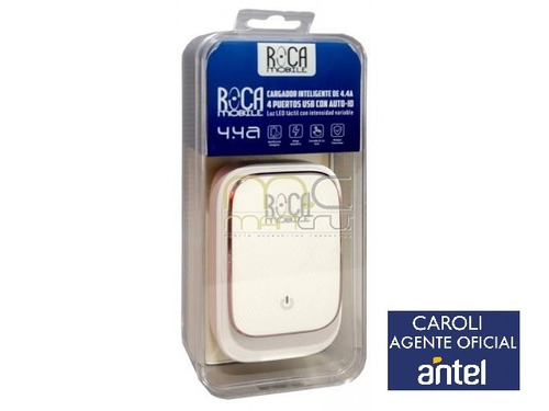 Cargador Inteligente 4.4a 4 Usb Luz Táctil