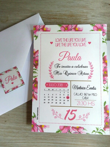 Invitaciones Tarjetas Casamiento Quince Años 15 Años