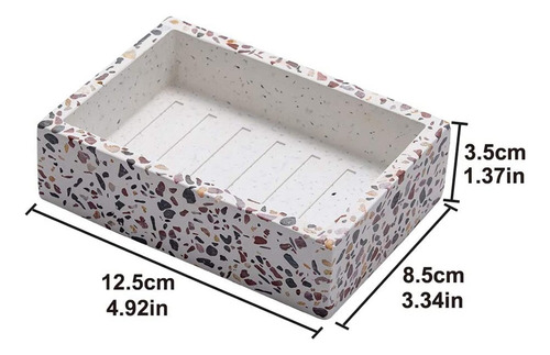 Saboneteira Moderna Terrazzo, Caixa De Suporte De Barra De S