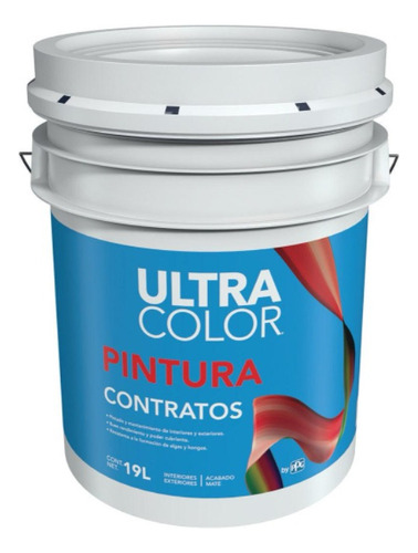 Cubeta Pintura Vinilica Acrilica Contratos 5 Años 19 Litros Acabado Mate Color Arena