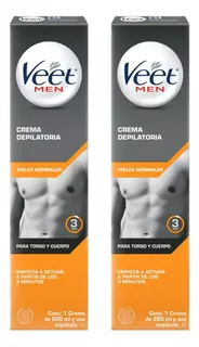 Kit C/2 Creme Depilatório Veet For Men Peles Normais 200ml