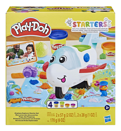 Set De Inicio Play-doh Airplane Explorer Con Jet Y Mapa Mund