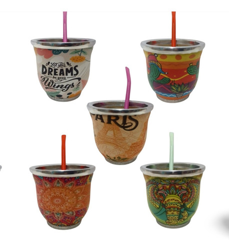 Imagen 4 de 6 de 24 Mate + Bombilla Crazy + Packing Base Aluminio - Mayorista