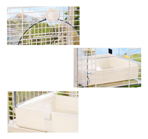 Jaula De Baño Para Pájaros, Jaula Transparente Para
