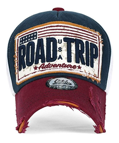 Ililily Road Trip Vintage Distressed Snapback