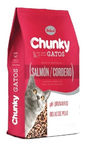 Chunky Gatos Salmón Y Cordero 1,5 Kg