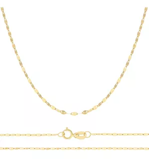 Cadena Oro 10k Mujer Gargantilla Collar Grano De Cafe 55cm