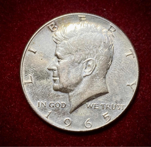 Moneda 1/2 Dólar Estados Unidos 1965 Km 202a Plata 0.400 (Usado)