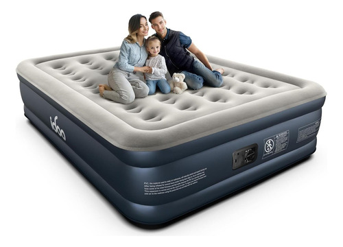 Colchón inflable Idoo Queen con bomba integrada, 18 Comfort Blow