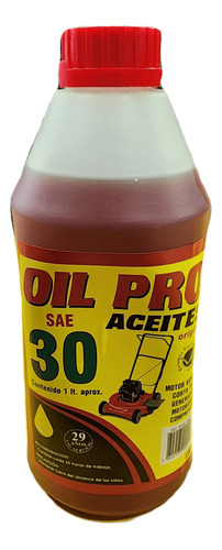 Aceite Oil Pro Sae 30 De Litro Para Cortacesped Generadores 