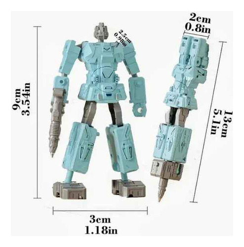 Pack 4 Lapiceros Robot Transformer En Colores (inc/envio)