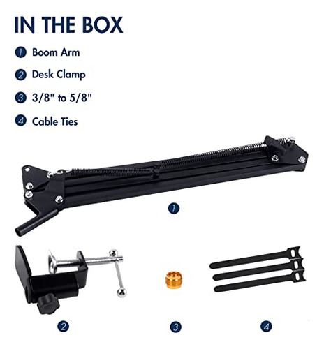 Soporte De Escritorio Para Micrófono Rode Podmic Boom Arm, C