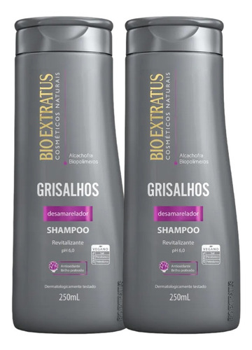 Kit 2 Shampoo Grisalhos 250 Ml Bio Extratus