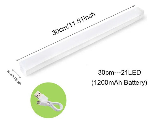 Luminária Recarregável Inteligente Sensor De Movimento 20cm Branco