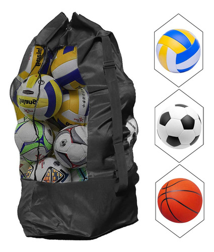 Bolso Traslado De Balones Porta 15 Balones Deporte Malla