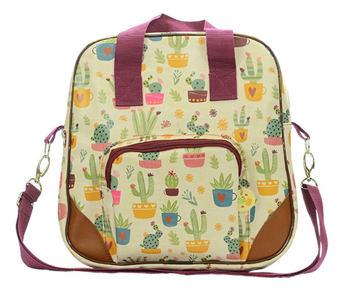 Bolsa Cactus Tiracolo Francesa Com Bolso Mood Cor Bege