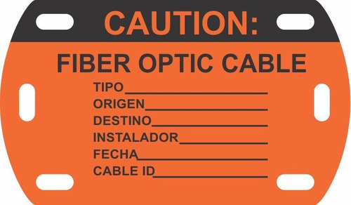  Etiquetas  Cable De Fibra Optica Pq.100. Udn Rojo
