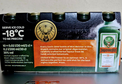 Jagermeister 1 Litro+3 Shots De Metal+10 Miniaturas