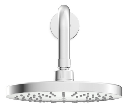 Chuveiro Com Braço De Parede Redondo 20cm Com 2 Ef