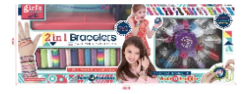 Set 2en1 Fabrica De Pulseras Y Brazaletes Juego Niñas Regalo