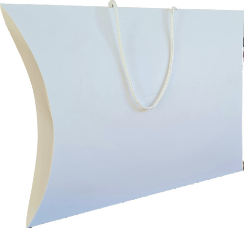 Bolsa De Cartulina Cartera Pillow - Blanca X 50u