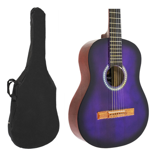 Guitarra Criolla Clásica De Estudio Violeta Funda De Regalo